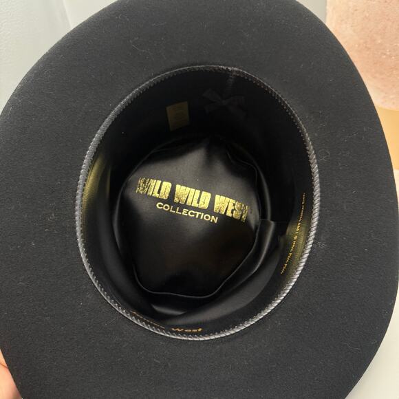 Wild West Warner Brothers James West Cowboy Hat Brown 100% Wool 1999 USA Small main image 10